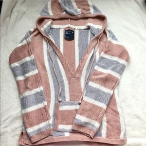 Faded Pink & Cream Hoodie Sweater